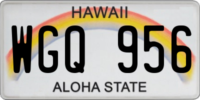 HI license plate WGQ956