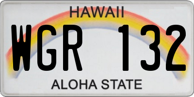 HI license plate WGR132