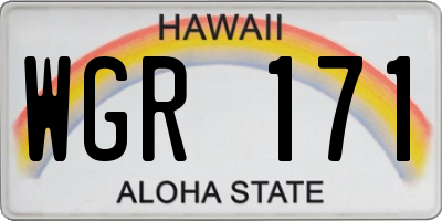 HI license plate WGR171