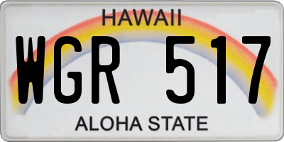 HI license plate WGR517