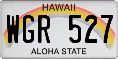 HI license plate WGR527