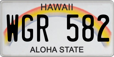 HI license plate WGR582
