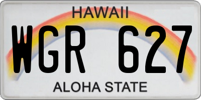 HI license plate WGR627