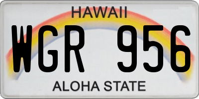 HI license plate WGR956