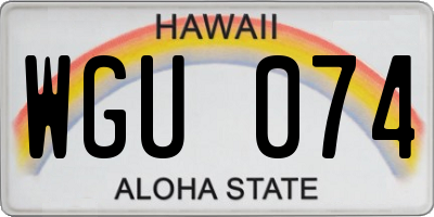 HI license plate WGU074