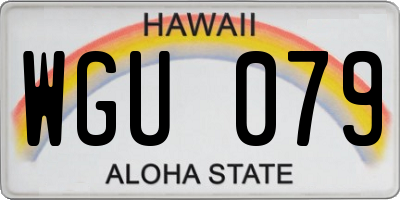 HI license plate WGU079