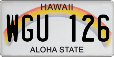 HI license plate WGU126