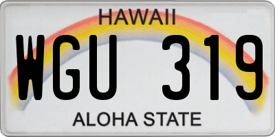 HI license plate WGU319