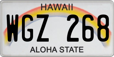 HI license plate WGZ268