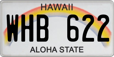 HI license plate WHB622