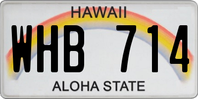 HI license plate WHB714
