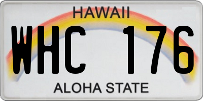 HI license plate WHC176