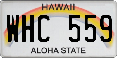 HI license plate WHC559