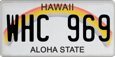 HI license plate WHC969