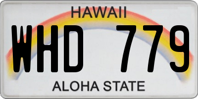HI license plate WHD779