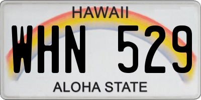 HI license plate WHN529