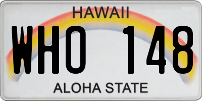 HI license plate WHO148