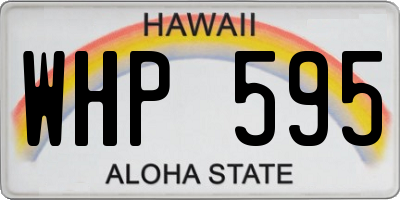 HI license plate WHP595