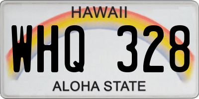 HI license plate WHQ328