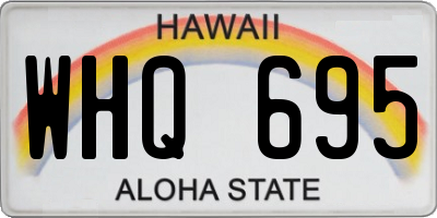 HI license plate WHQ695