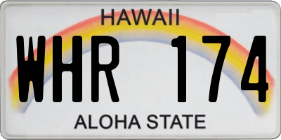 HI license plate WHR174