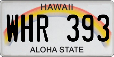 HI license plate WHR393