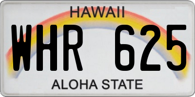 HI license plate WHR625