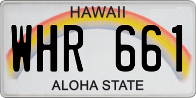 HI license plate WHR661