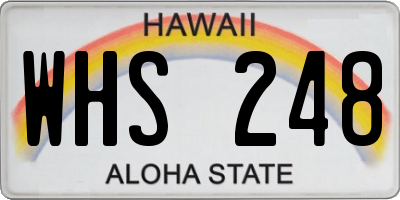 HI license plate WHS248
