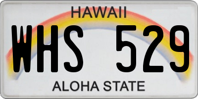 HI license plate WHS529