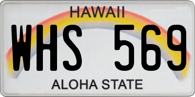 HI license plate WHS569