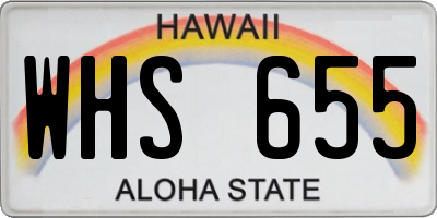 HI license plate WHS655