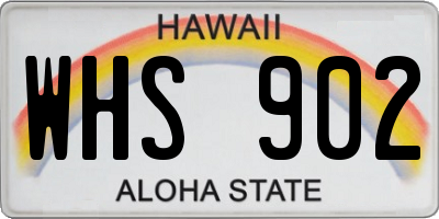 HI license plate WHS902