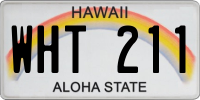 HI license plate WHT211