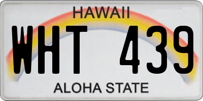 HI license plate WHT439