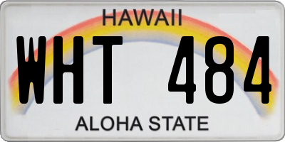 HI license plate WHT484
