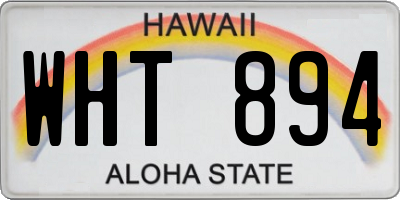 HI license plate WHT894