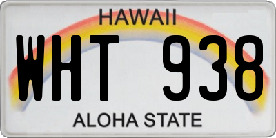HI license plate WHT938
