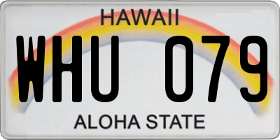 HI license plate WHU079
