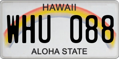 HI license plate WHU088