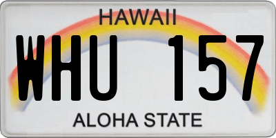 HI license plate WHU157