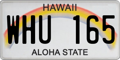HI license plate WHU165