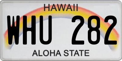 HI license plate WHU282