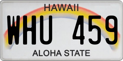 HI license plate WHU459