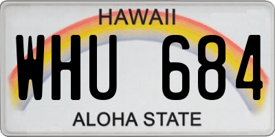 HI license plate WHU684