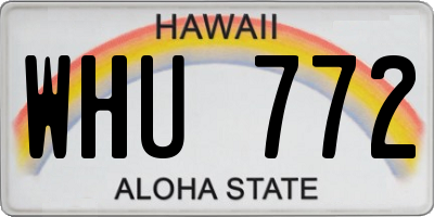 HI license plate WHU772