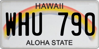 HI license plate WHU790