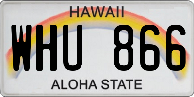 HI license plate WHU866