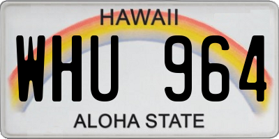 HI license plate WHU964