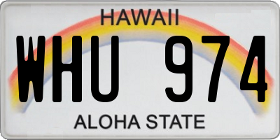 HI license plate WHU974